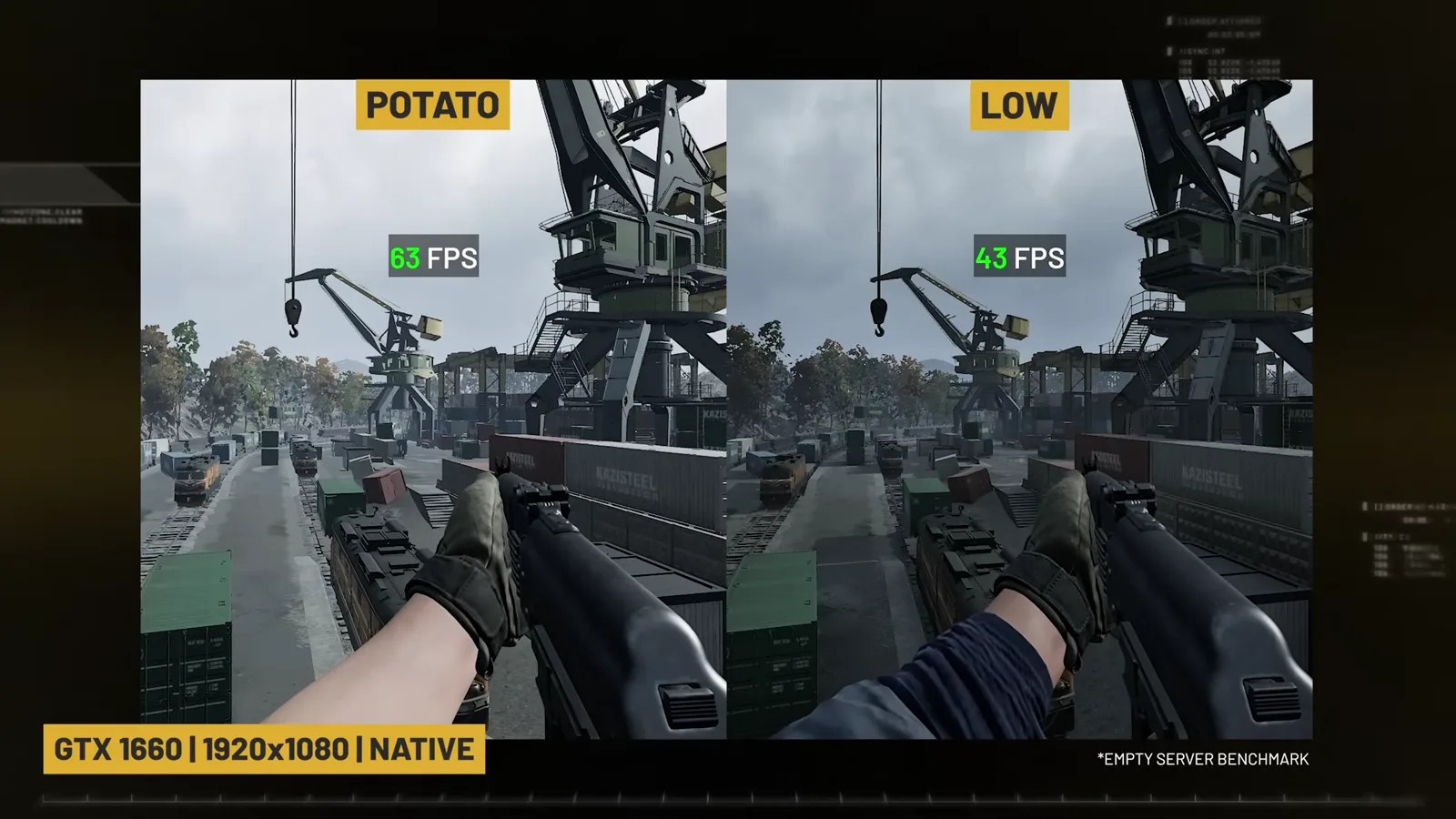 WARDOGS Potato and Low graphics presets compared on a GTX 1660